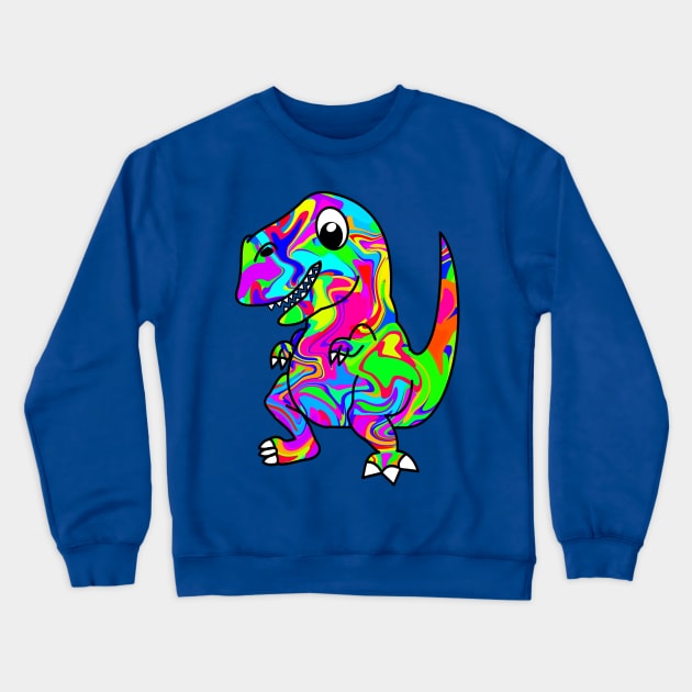 Colorful Dinosaur Crewneck Sweatshirt by Shrenk